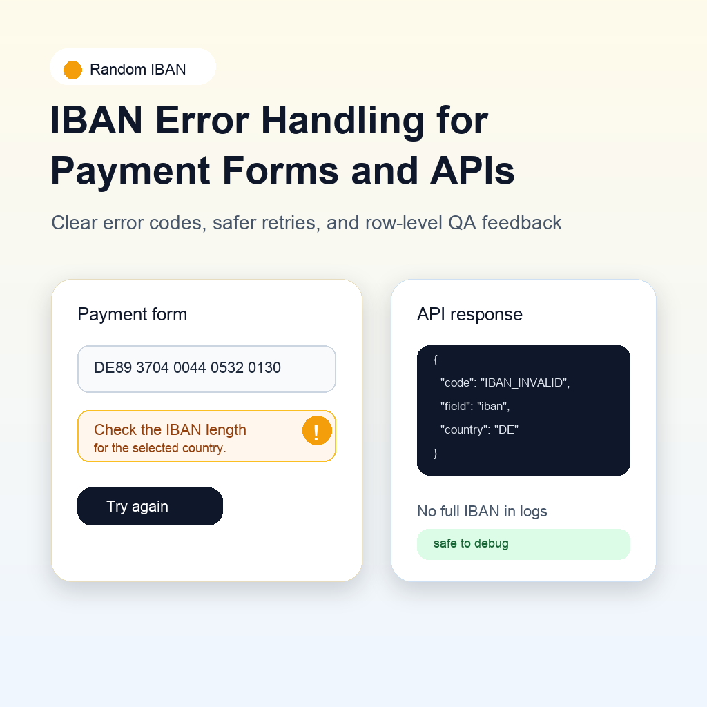 IBAN Error Handling for Payment Forms and APIs